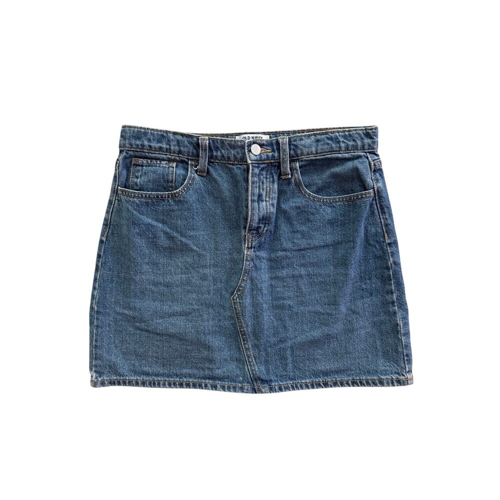 OLD NAVY Girls XL Denim Mini Skirt Medium Wash 14-16 Jean Skirt